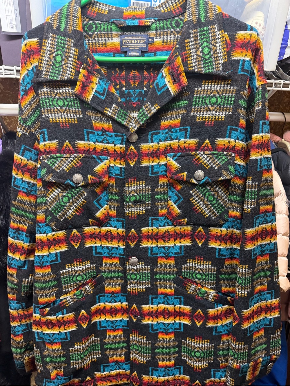 Pendleton Wool Multicolor Aztec Chief Joseph Pattern shirt jacket